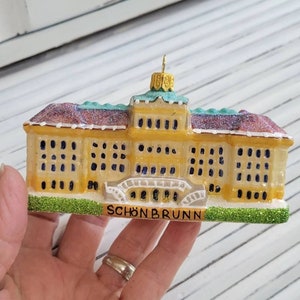 Schonbrunn Palace Vienna Austria Castle Blown Glass Christmas Ornament Decoration