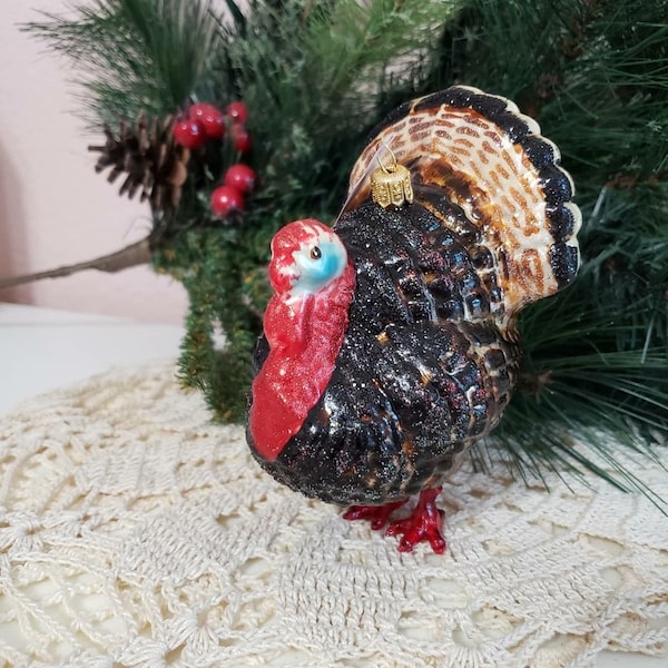 Christmas turkey ornament