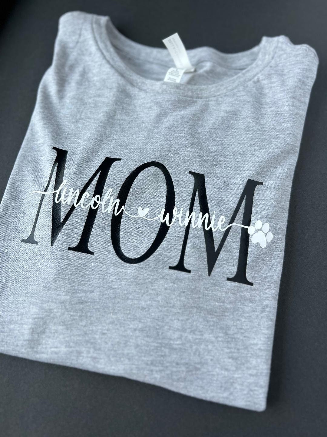 Mom Shirt With Kids Names Mom Shirt With Multiple Kids Names Etsy