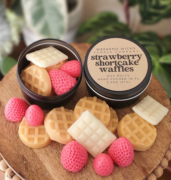 Strawberry Shortcake Waffle Wax Melts | Food Wax Melts | Waffle Wax Melts |  Cake Wax Melts | Foodie Gift | Bakery Scent | Baker Gift 