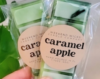 Karamel Appel Wax Melt | Geparfumeerde sojawasreep met herfstgeur