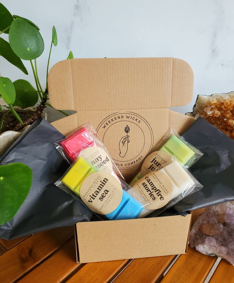 Mystery Wax Melt Bundle: 4 Natural Soy Wax Melts, Gift