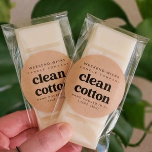 Clean Cotton Wax Melt | Clean Linen Wax Melt | Spring Wax Melt | Fresh Scent | Gift for her | Clean Freak Gift | Clean Scent |