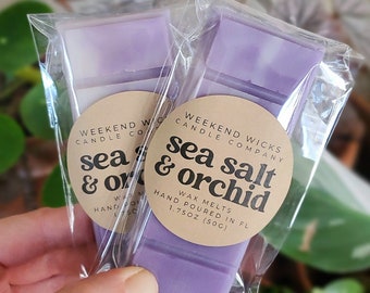 Sea Salt and Orchid Wax Melt | Tropical Orchid Wax Melt | Jasmine Wax Melt | Bridal Shower Gift | Gift for her | Birthday Gift | Sea Salt |