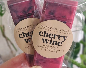 Black Cherry Wine Wax Melt: Vegan Soy Wax (1.75-2.0oz)