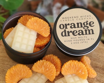 Orange Sherbert Soy Wax Melts: citrusgeur, 2oz