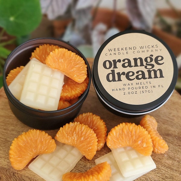 Orange Sherbert Wax Melts | Food Wax Melts | Citrus Wax Melts | Foodie Gift | Birthday Gift | Christmas Gift | Stocking Stuffer | Fake Food