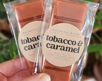 Tobacco Caramel Soy Wax Melt: Earthy Spice Scent