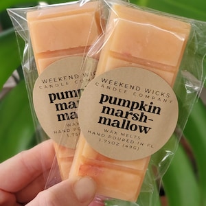 Pumpkin Marshmallow Soy Wax Melt: Autumn Spice