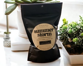 Fresh Scented Carpet Freshener | Summer Storm | Natural Cleaning Supplies | Environmentally Friendly | Compostable Bags | Carpet freshener