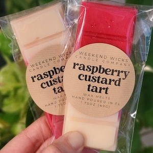 Raspberry Custard Tart Wax Melt | Food Wax Melt | Bakery Wax Melt | Dessert Wax Melt | Gift for her | Sweet Wax Melt | Birthday Gift |