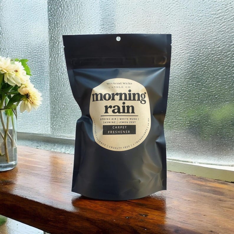 Rain Carpet Freshener | Home Scents | Natural Cleaning Supplies | Environmentally Friendly | Compostable Packaging | Fresh Scent