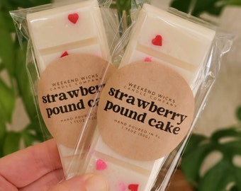 Erdbeer Pound Cake Wax Melt | Geschenk für sie | Speisewachs schmelzen | Erdbeer Wachs Melt | Bäckerei Duft | Wachs schmelzen | Geschenk für Bäcker