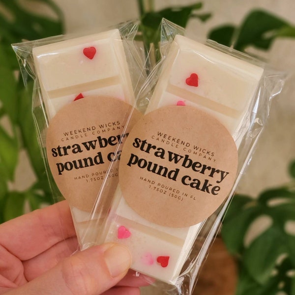 Strawberry Pound Cake Wax Melt | Gift for her | Food Wax Melt | Strawberry Wax Melt | Bakery Scent | Bakery Wax Melt |