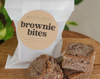 Brownie Bites Wax Melt: Dark Chocolate Fudge, Soy Wax (Set of 3)