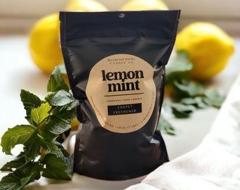 Lemon Mint Carpet Freshener | Fresh Scent | Natural Cleaning Supplies | Environmentally Friendly | Compostable Bags | 2 Ingredients