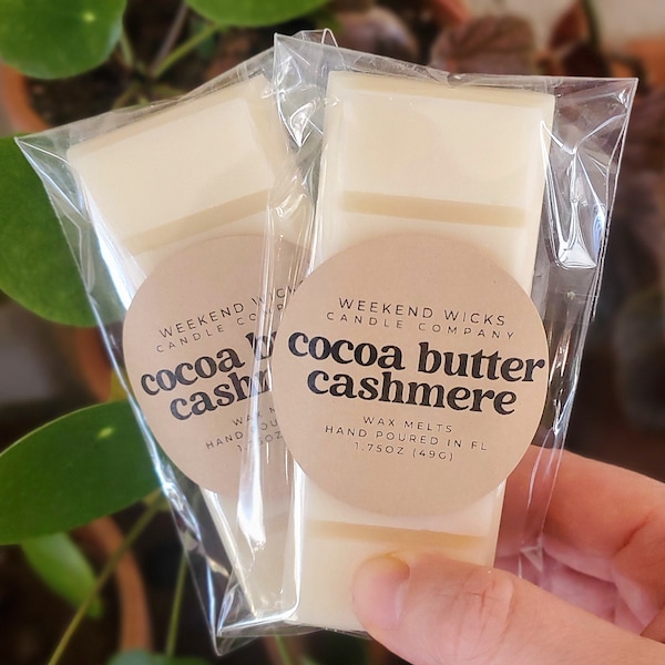 Cocoa Butter Cashmere Wax Melt | Sweet Wax Melt | Gift for her | Feminine Wax Melt | Birthday Gift | Cozy Wax Melt | Fresh Scent | Valentine