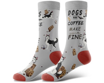 Mens Black Novelty Husky Socks I Love My Dog Socks Mens Black Novelty Husky Socks I Love My Dog Socks