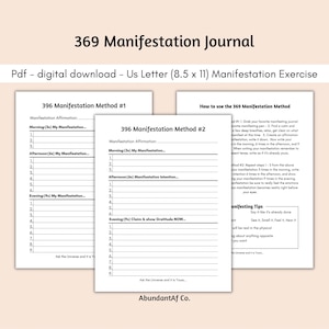 369 Manifestation Journal | 369 Manifest Journal | Law of Attraction ...