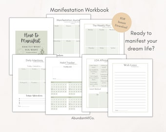 Manifestation Journal | Law of Attraction Planner | Manifestation Planner | Law of Attraction Journal | Manifestation