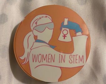 Women in stem sticker