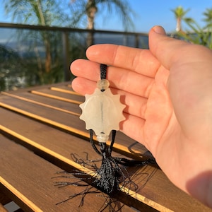 Handmade Onyx Sun Necklace: Natural Stone Chakra Gift