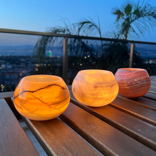 Marble Candle Holder Etsy