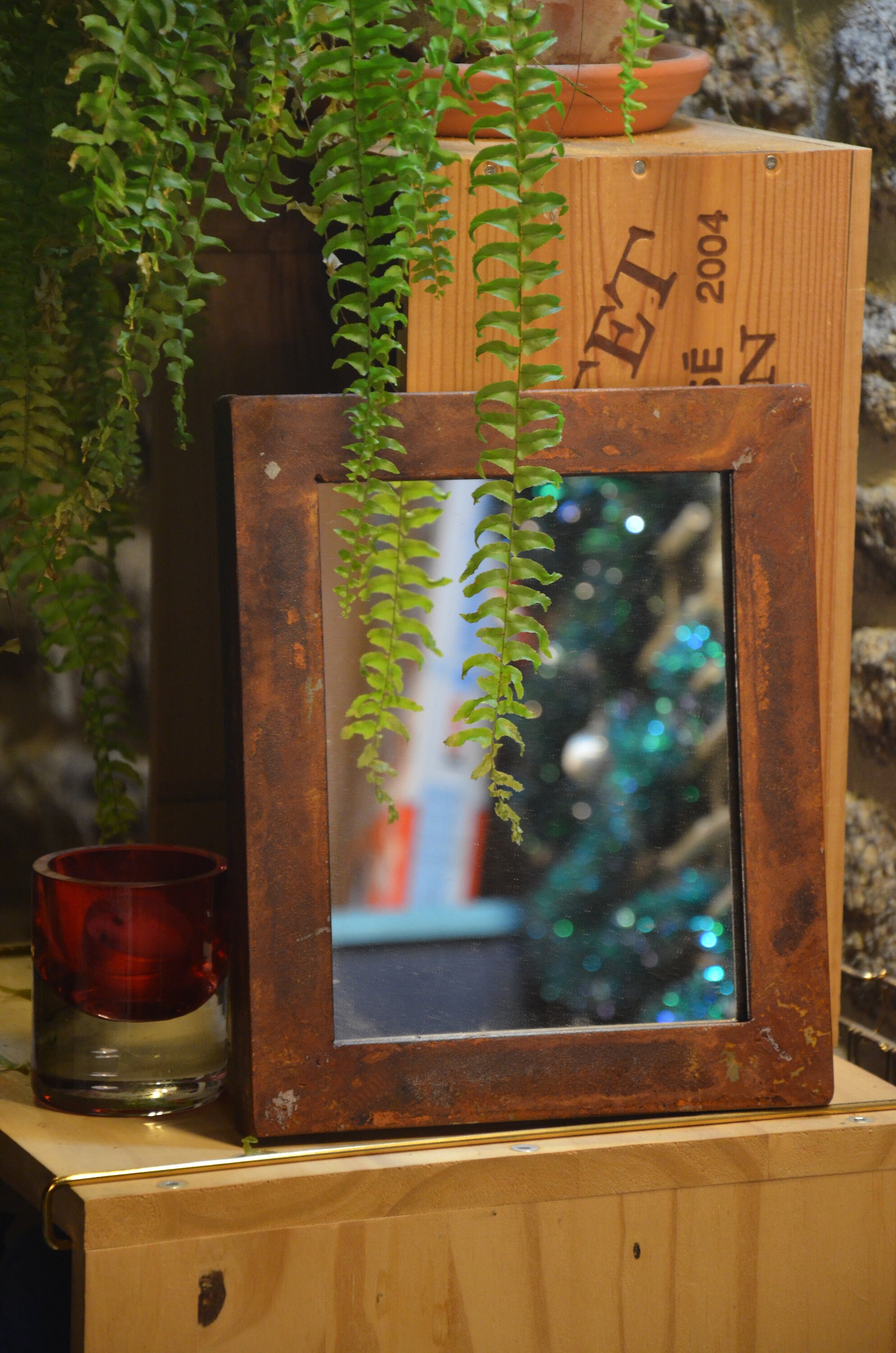 Miroir Finition Rouille