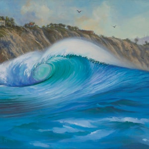 Black&#39;s and Blue, digital print, San Diego coastal art