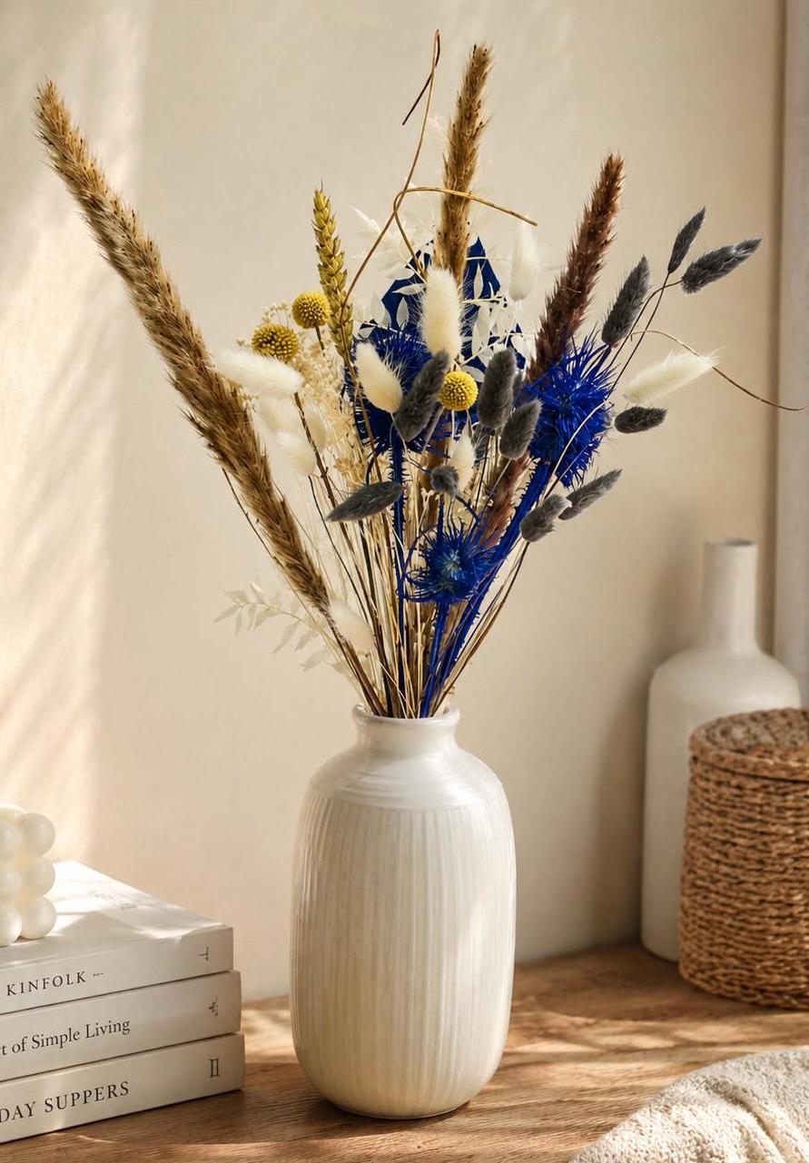 Electric Blue Dried Flower Bouquet