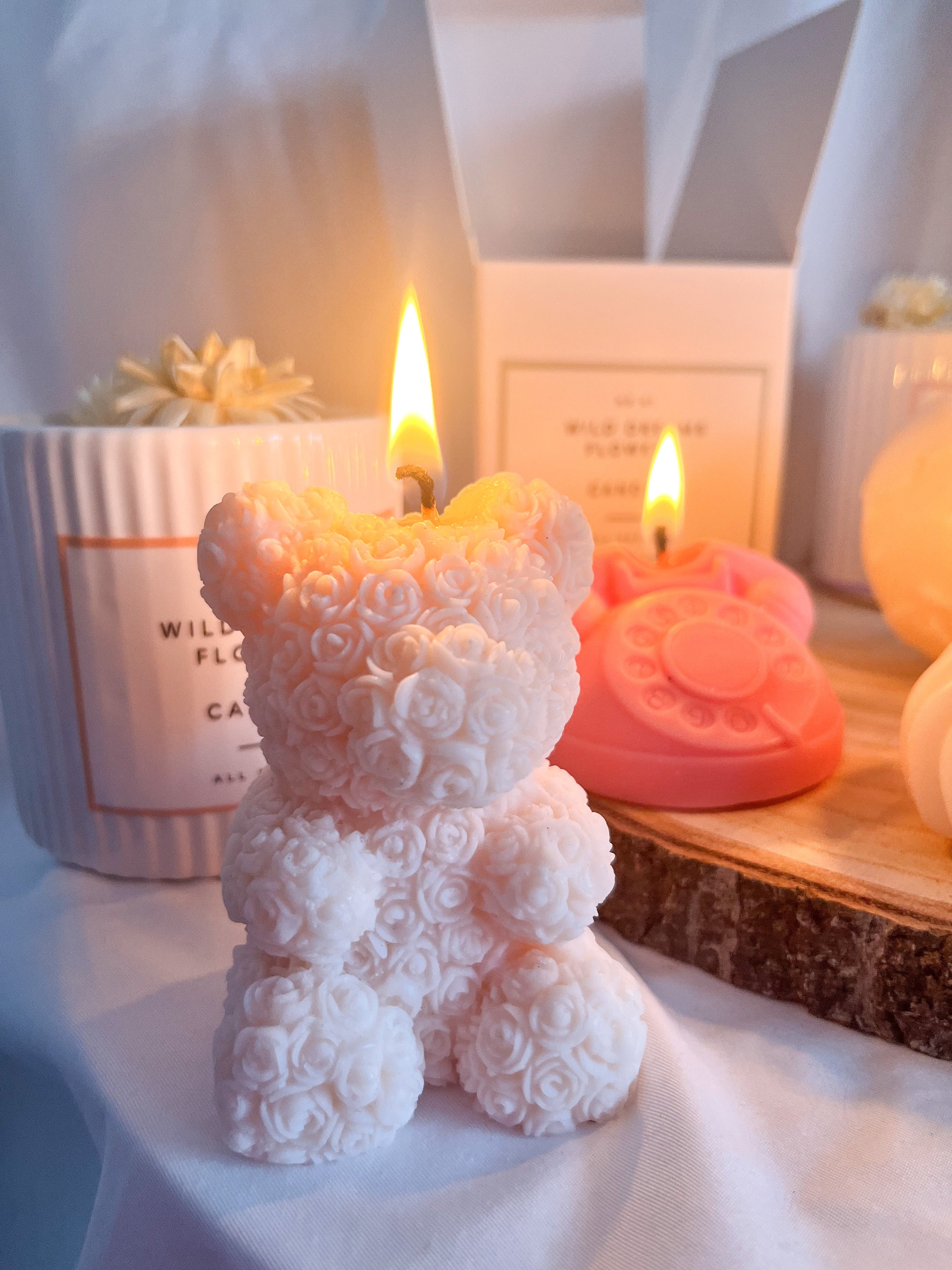 Set of Love Candle Bear