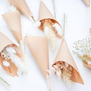 Mini Dried Flower Bouquet: White Bud Vase Arrangement