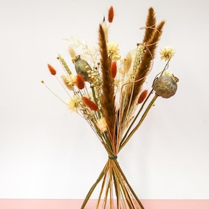 Boho Mini Vase Bouquet - Dried Flower Arrangement, Rustic Table Decor, Small Wedding Centerpiece, Boho Gift, Minimalist Home Styling
