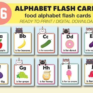 Large & Small ABC Flash Cards, Education Cards, A-Z Flash Cards, Classroom Decor, Toddler Preschool Learning Resource, DIGITAL DOWNLOAD