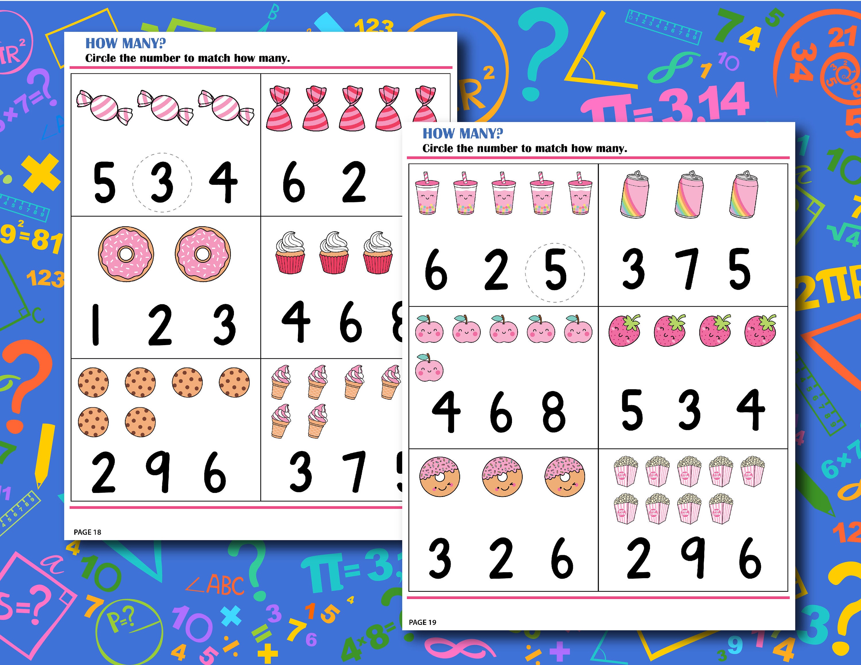 Counting and addition practice for preschoolers.