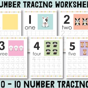 Number Tracing Worksheets 0-10