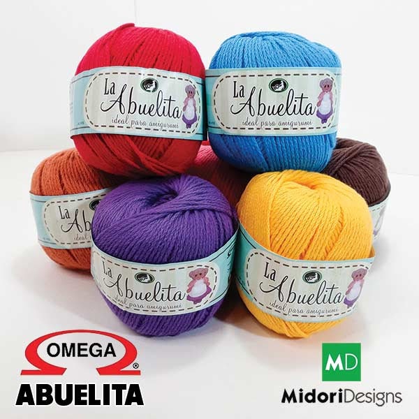 La Abuelita 100% Cotton Yarn - 50 gms - by Omega NON-Mercerized for Crochet and Amigurumis