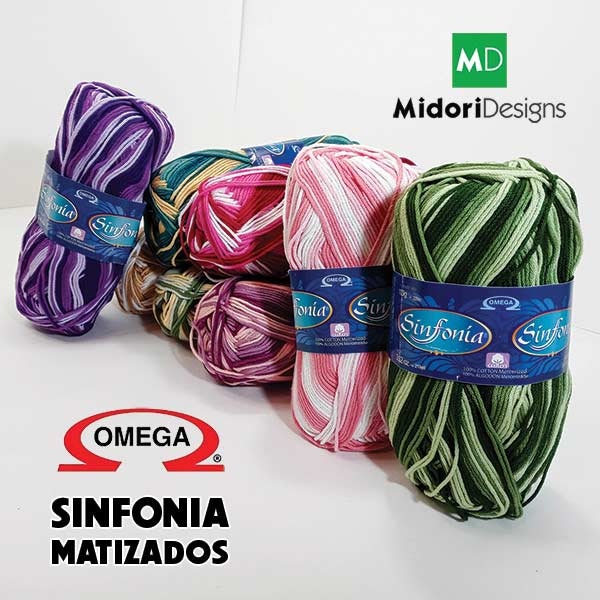 Sinfonia Matizados Multicolor Cotton Yarn - 100 gms - by Omega - Elegant Fine 100