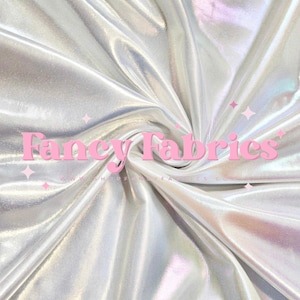 1yard Iridescent White Holographic Fabric,fold Magic Organza Fabric,ruff  Lace Fabric,bridal Dress Fabric,party Decor,wholesale DIY Supplies, 