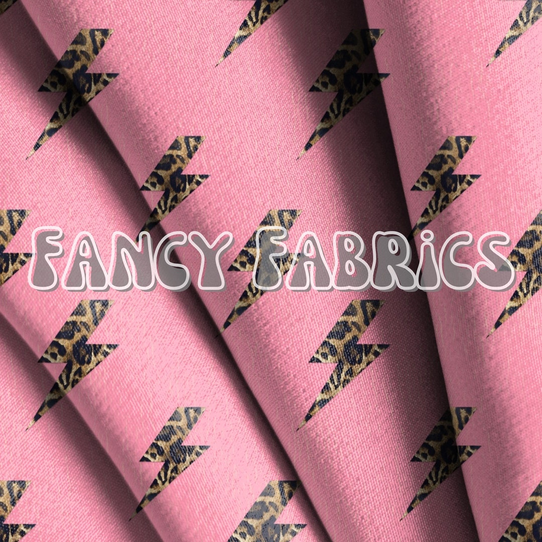 Cheetah Bolts Fabric by the Yard Bullet Double Brushed Polyester Swim