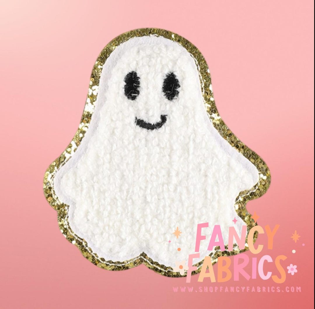 Ghost glitter Embroidered Iron on Patch Ready to Ship Fast Shipping - Etsy