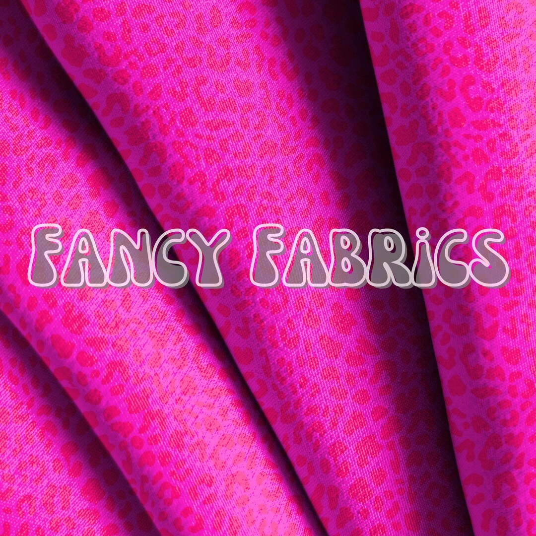 Neon Pink Leopard Fabric by the Yard Bullet Double Brushed Polyester