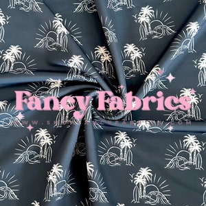 Island Vibes | Swim Fabric | Ready To Ship | Fast Shipping | USA | DIY | Swimwear | Waterproof Bows