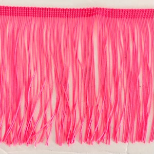 Ready To Ship | Neon Pink | Fringe | Sold By The Yard | 5 Inches | USA | Fabric Supplier