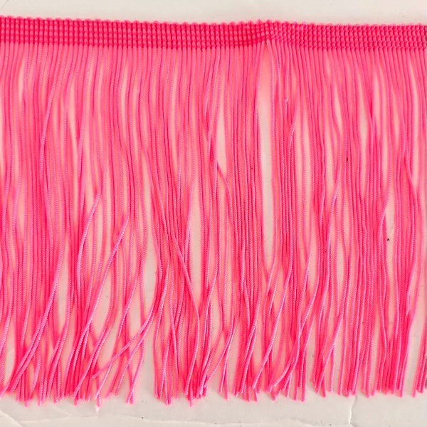 Ready To Ship | Neon Pink | Fringe | Sold By The Yard | 5 Inches | USA | Fabric Supplier