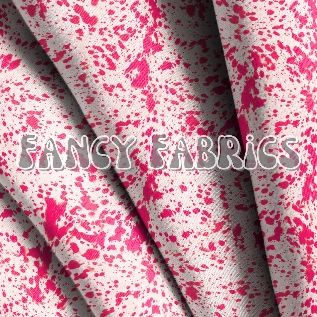 Dark Pink Cowhide Fabric by the Yard Bullet Double Brushed Polyester