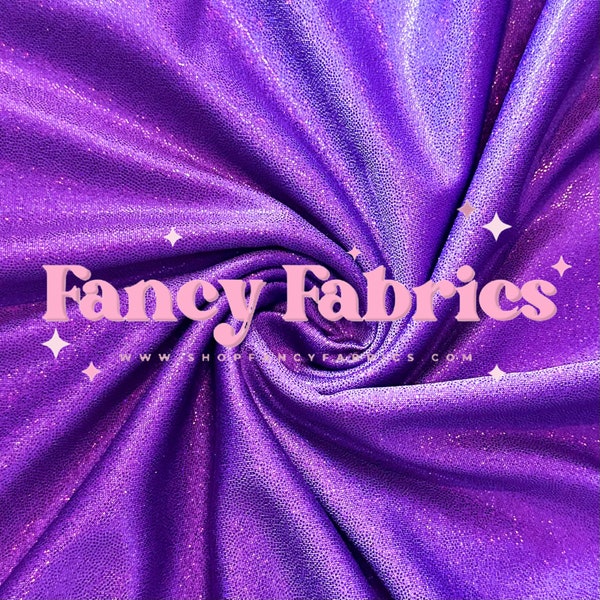 Purple | Holographic Fabric | 4 Way Stretch | Polyester Fabric | Shiny | Glitter | Bow Making | Apparel