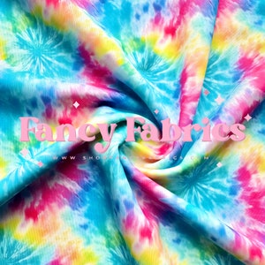 Classic Tie Dye | Swim Fabric | Ready To Ship | Fast Shipping | USA | DIY | Swimwear | Waterproof Bows