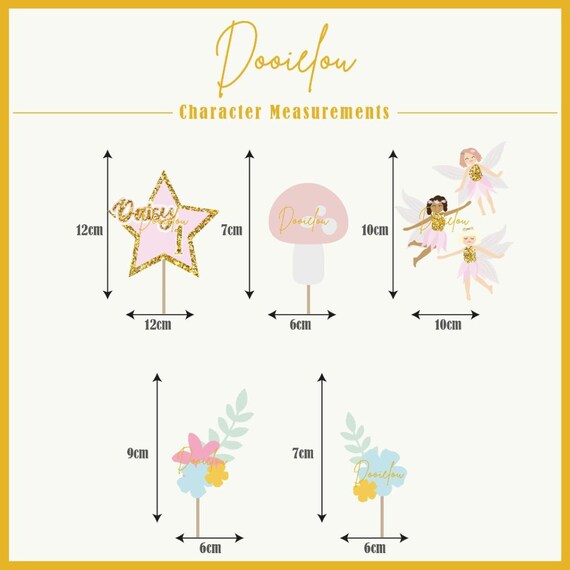 Decorazioni Torta Fata - Set 31 Pezzi Cake Topper Compleanno Con Glitter
