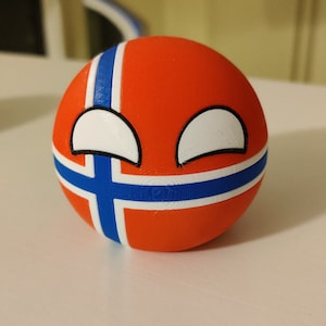 Countryballs 3D Printed Models/Desk Art (Norway)